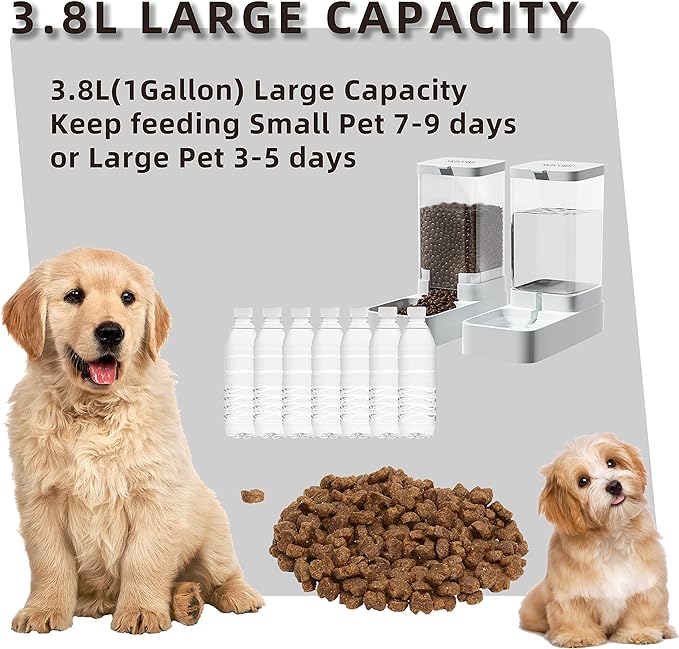 NKECOBJI™ Gravity Pet Feeder & Water Dispenser Set